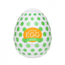 Мастурбатор хай-тек TENGA Egg Wonder Stud белый, 4.9 × 4.9 × 6.1 см