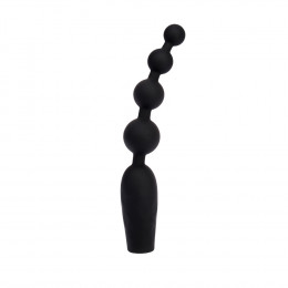 Анальная елочка с вибрацией Chisa черная, 18.5 х 3 см – фото