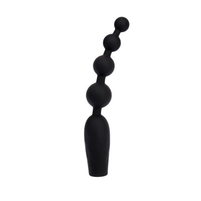 Анальная елочка с вибрацией Chisa черная, 18.5 х 3 см (205177) – фото 1