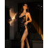 Сексуальне плаття Obsessive Agatya, L / XL, довге, з мереживом, чорне (54215) – фото 5