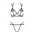 Сексуальный комплект Obsessive Badossa, S/M, с открытой грудью и доступом, черное (54221) – фото 7