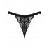 Сексуальні стрінги Obsessive Sedila, S / M, з інтимним вирізом, мереживні, зі шнурівкою, чорні (54283) – фото 6