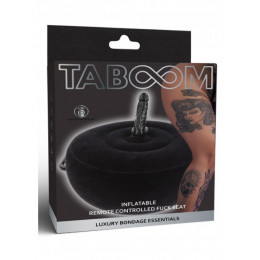 Подушка для секса с реалистичным вибратором Taboom с дистанционным пультом, черная – фото