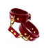 Фіксатори на стегна з наручниками і карабінами taboom червоні, із золотистою фурнітурою (203634) – фото 5