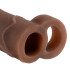 Насадка на член увеличивающая реалистичная Pipedream с петлей на мошонку, коричневая, 19 х 4.4 см (203681) – фото 3