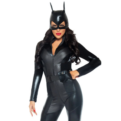 Сексуальный костюм женщины-кошки Leg Avenue Captivating Crime Fighter, M, 3 предмета, черный (207442) – фото 1