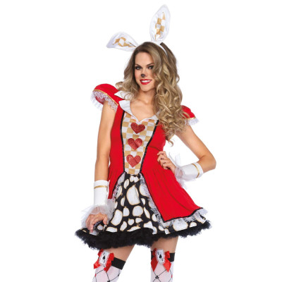 Соблазнительный костюм Leg Avenue, M/L, Queen of Hearts White Rabbit разноцветный (208632) – фото 1