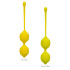 Набір вагінальних кульок на м'якому зчепленні California Exotic, жовтий, 19 х 3.2 см (207674) – фото 2