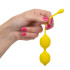 Набір вагінальних кульок на м'якому зчепленні California Exotic, жовтий, 19 х 3.2 см (207674) – фото 3