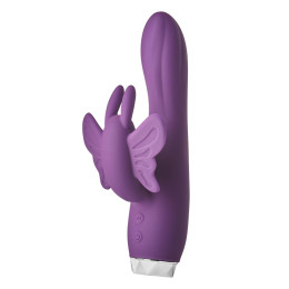 Вибратор-кролик Dream Toys Flirts Butterfly, фиолетовый, 17 х 3 см – фото
