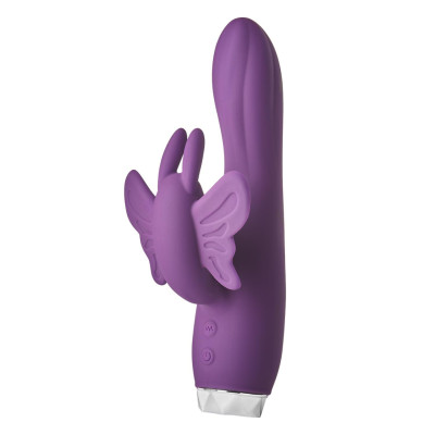 Вибратор-кролик Dream Toys Flirts Butterfly, фиолетовый, 17 х 3 см (205704) – фото 1