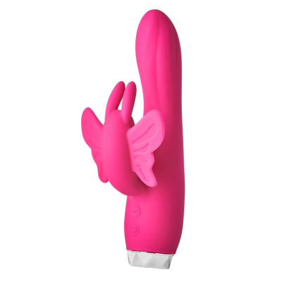 Вибратор-кролик Dream Toys Flirts Butterfly, розовый, 17 х 3 см (205705) – фото 1