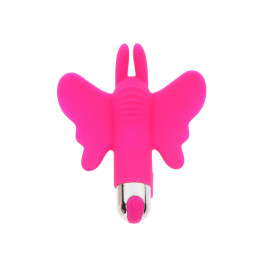 Вибратор на палец бабочка Butterfly Pleaser розовый, 10.5 х 8.5 см