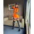Эротичный костюм космонавтки Leg Avenue, M, 3 предмета, оранжевый (207531) – фото 3