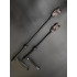 Стек с розой-наконечником, кожаный для БДСМ TABOO, длинный, черный (208191) – фото 2