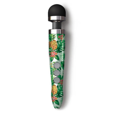 Массажер-микрофон Doxy Die Cast 3R Wand Vibrator Pineapple, с ананасами, зеленый (208210) – фото 1