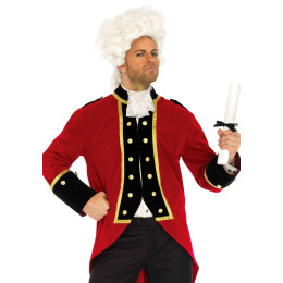 Чоловічий костюм капітана XL, Leg Avenue, 2 предмета, червоний