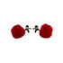 Зажимы на соски с помпонами Fetish Nipple clamps красные (205338) – фото 2
