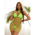 Сексуальне плаття у велику сітку Leg Avenue, OS, яскраво-зелене (207460) – фото 3