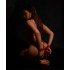 Сексуальное боди Leg Avenue Tie It Down, M/L, кружевное, с интимным доступом, красное (207412) – фото 8