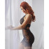 Сексуальное платье Leg Avenue, S, кружевное, полупрозрачное, черное (207451) – фото 7