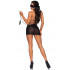 Сексуальное платье Leg Avenue, OS, с открытой грудью и поводком, с маской в комплекте, черное (207652) – фото 5