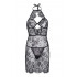 Сексуальное платье Leg Avenue, S, кружевное, полупрозрачное, черное (207451) – фото 8