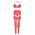Сексуальний комплект Leg Avenue Rhinestone, OS, з трьох частин, зі стразами, в дрібну сітку, червоний (207419) – фото 5