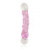 Фалоімітатор нереалістичний LoveToy, рельєфний, скляний, рожевий, 17 х 3.5 см (206613) – фото 4