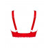 Сексуальный бюстгальтер Obsessive Belovya, M/L, с кружевом, с косточками, красный (207049) – фото 4