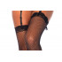 Сексуальные чулки Leg Avenue, OS, в сетку, с кружевной коронкой, черные (207593) – фото 4