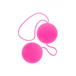 Вагинальные шарики со смещенным центром тяжести TOY JOY на мягкой сцепке, пурпурные, 22 х 3.5 см