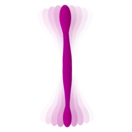 Вибратор двойной нереалистичный TOY JOY Infinity фиолетовый, 37 х 3.5 см – фото