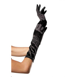 Сексуальні рукавички до ліктя Leg Avenue, OS, чорні – фото