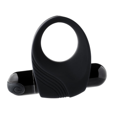 Эрекционное кольцо с вибрацией Dream Toys Ramrod черное, 8 х 3.2 см (205883) – фото 1