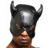 Маска дьявола на голову с открытыми глазами Master Series со шнуровкой, черная (214518) – фото 4
