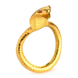 Эрекцонное кольцо с коброй Master Series золотое, 8.5 х 4.5 см – фото