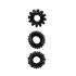 Набір ерекційних кілець з рельєфом Chisa GK Power, чорний, 1.6 см, 3 шт (215270) – фото 2