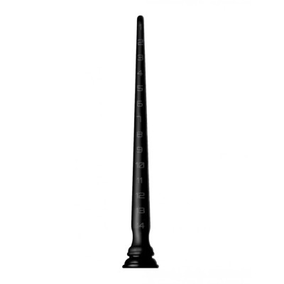 Анальный фаллоимитатор гигантский Hosed, на присоске, силиконовый, черный, 41 х 3.1 см (214413) – фото 1