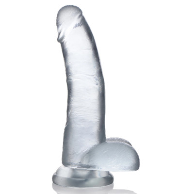 Фаллоимитатор реалистичный гигантский Jock C-Thru на присоске, прозрачный,  23 х 5.3 см (214386) – фото 1