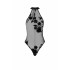 Сексуальное боди полупрозрачное, M, F314 Ego Noir Handmade, с молнией, с цветочным узором, черное (217268) – фото 5