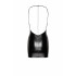 Сексуальне плаття вініл, M, F307 Noir Handmade Mirage, з доріжкою страз, чорне (217252) – фото 4