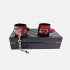 Набір БДСМ девайсів у валізі IDEA SM з зміїним принтом, червоно-чорний (208836) – фото 2