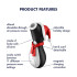Вакуумний стимулятор клітора Penguin Holiday Edition Різнокольоровий, 12.5 х 6.7 см (217283) – фото 2
