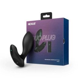Анальная пробка с вибрацией и дистанционным пультом Nexus Duo Plug черная, 9.8 х 3.3 см