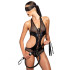 Сексуальне боді з маскою Leg Avenue, M / L, в дрібну сітку, зі шнурівкою, чорне (216055) – фото 4