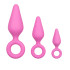 Набор анальных пробок Pink Buttplugs With Pull Ring - Set, розовый (214186) – фото 2