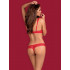 Сексуальний комплект з бежевими вставками S/M, червоний (37405) – фото 6