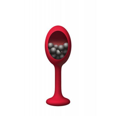 Анальна пробка з кульками всередині Renegade Rattler, червона (37548) – фото 1