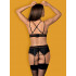 Сексуальний мереживний комплект з поясом на шнурівці L/XL, чорний (37479) – фото 8